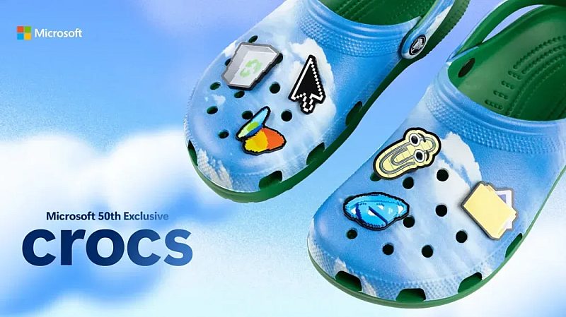 Microsoft’s Windows XP Bliss Crocs Drop as $80 Employee Exclusive, Public Sale Teased
